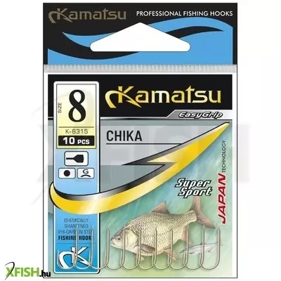 Kamatsu Chika 20 Blnf Lapkás Match Horog Black Nickel 10 db/csomag